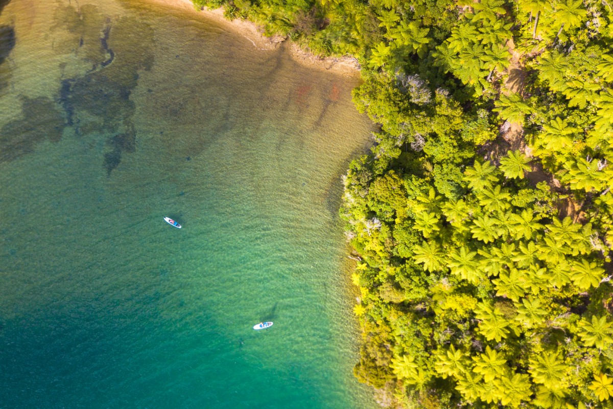 Marlborough Sounds Nieuw-Zeeland drone