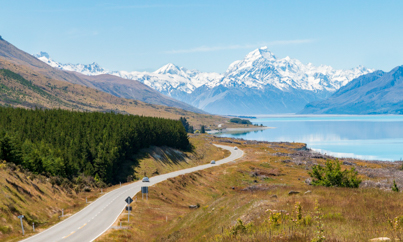 Mount Cook weg langs Lake Pukaki - Rondreis Zuidereiland Nieuw-Zeeland