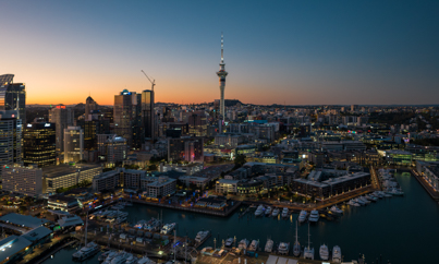 Auckland uitzicht over de stad