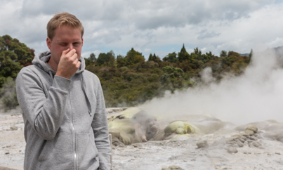Rotorua zwavelgeur - Rondreis Nieuw-Zeeland 5 weken