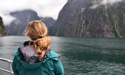 Te Anau genieten op het dek