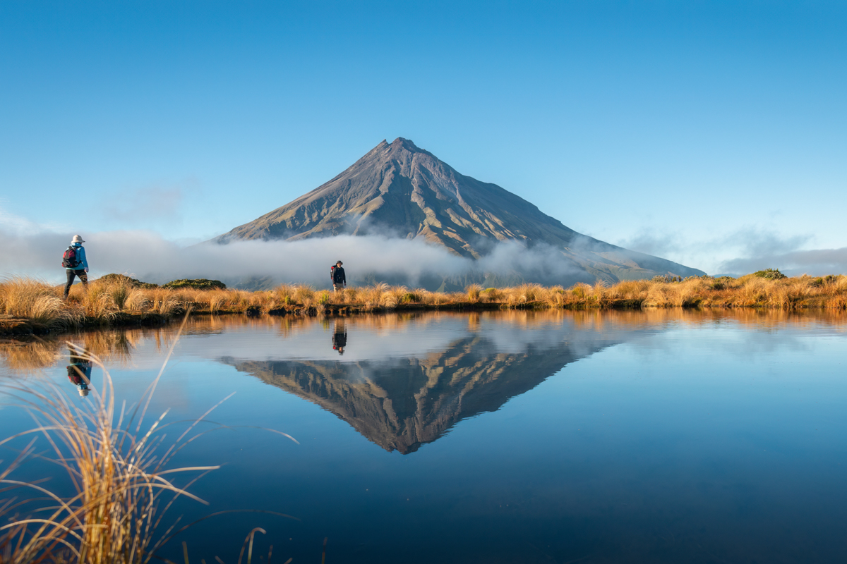 Prachtige natuur in Nieuw Zeeland vulkaan Taranaki
