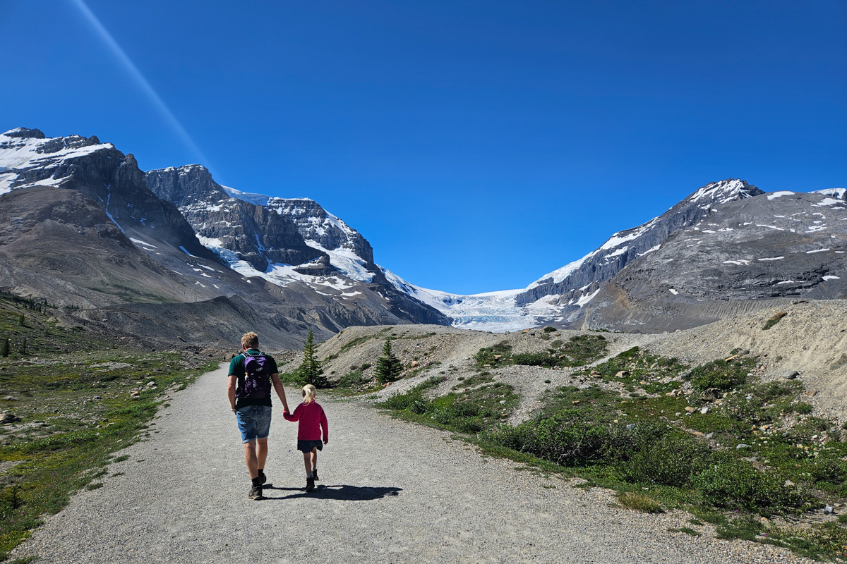 Athabasca gletsjer aan de Icefields Parkway